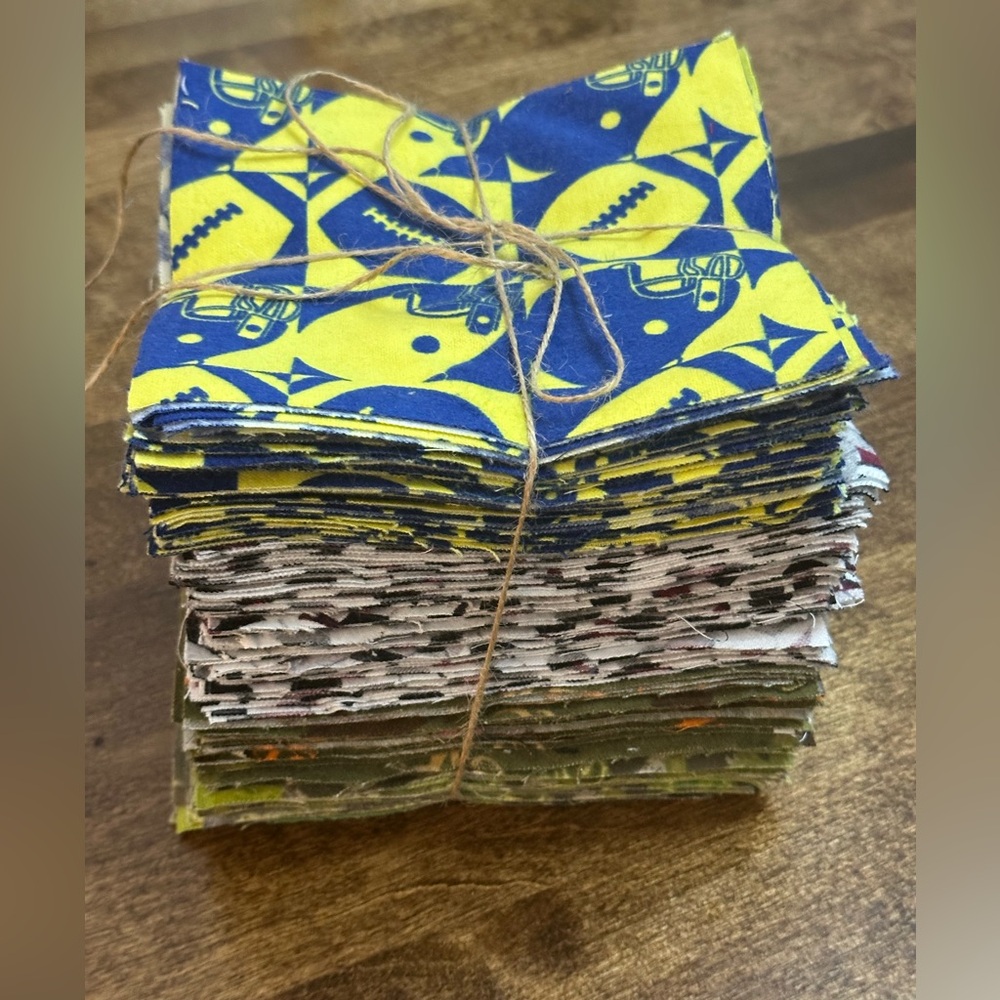 Colorful Fabric Squares Bundle